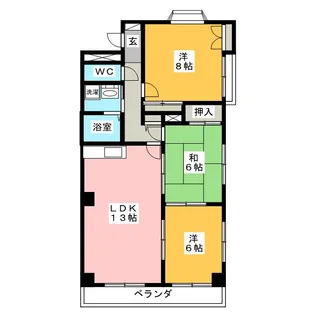 マンションメリー【3階】の間取り