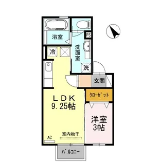 vier Blattern(フィーア ブレッテル) A棟【1階】の間取り