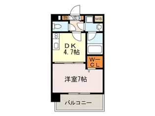 ドリーム西新【4階】の間取り
