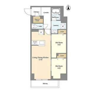 ドゥーエ尾久【3階】の間取り