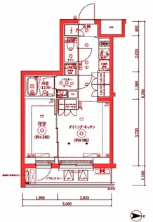セジョリ武蔵小杉【2階】の間取り