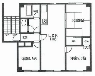 ロイヤルサイト【3階】の間取り