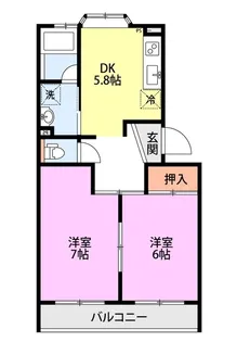 安江セントラルハイツ【1階】の間取り