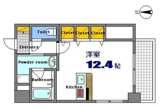 ウイング城南通り【3階】の間取り