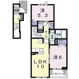 コートシティα21【2階】の間取り