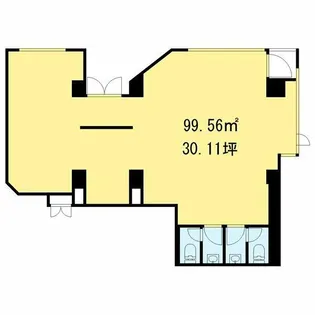 CUALZOミナミアオヤマ【1階】の間取り