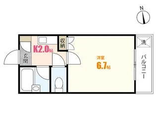 コーポ溝手【4階】の間取り