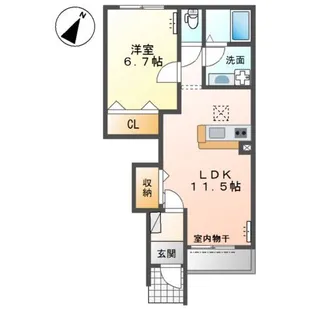 コンフォルトKII【1階】の間取り