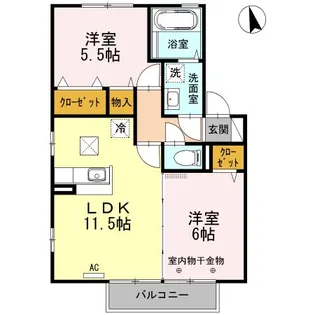 サンウォール オタギリ ABCDE【2階】の間取り