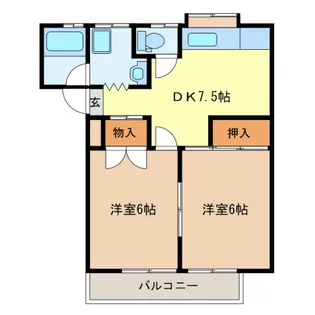 リバーサイドクサカワ【1階】の間取り