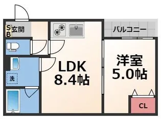 badge nagataII【2階】の間取り