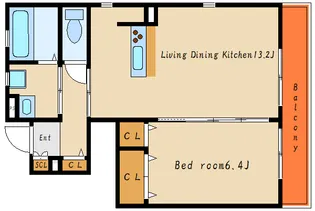 カーム アンシャンテ【1階】の間取り