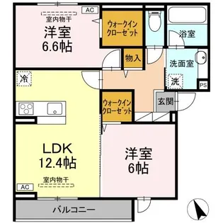 CREST高松【2階】の間取り