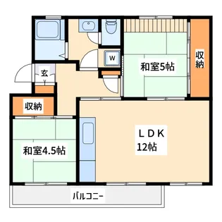 立川柏町団地5号棟【5階】の間取り
