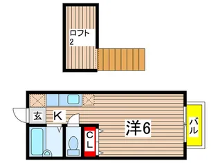 サンハウス生実【2階】の間取り