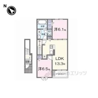 アゼリア1【2階】の間取り