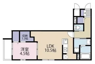 カーサプリムラII【1階】の間取り