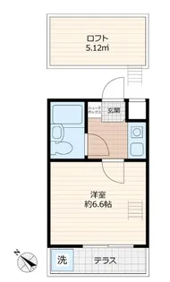 ジュネパレス稲毛第13【1階】の間取り