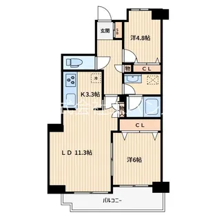 クレール・マルシェ川口【8階】の間取り