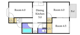 ソレイユ白石【1階】の間取り