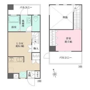 アビオン中野坂上A棟の間取り