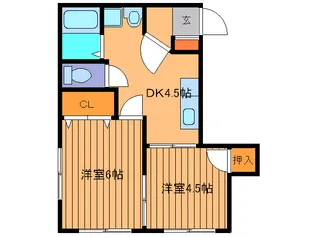 ドゥミル六本松【2階】の間取り