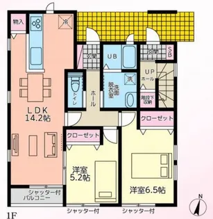 楓テラス【1階】の間取り