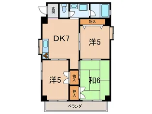 ミルフィール西岡本【1階】の間取り