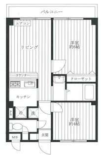 松原パレス【4階】の間取り