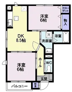 フォンテーヌ・パレI【1階】の間取り