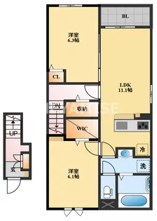 スパークルI【2階】の間取り