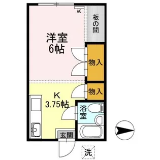 山岡ハイツ【1階】の間取り