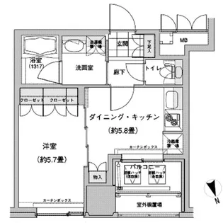 ウエストパークタワー池袋【11階】の間取り