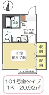 ブリトニー・エコル【1階】の間取り