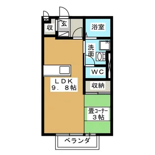 villa yamate B【2階】の間取り