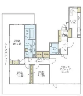 アパートメンツ東山【7階】の間取り