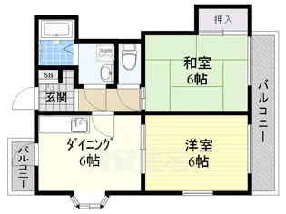 セランジュ豊中【5階】の間取り