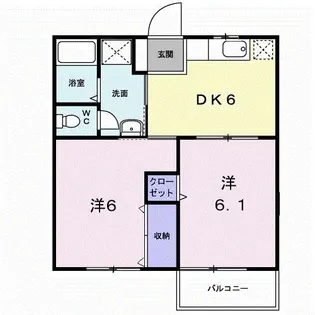 ジャルダンK【1階】の間取り