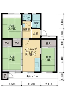 UR日の里【5階】の間取り