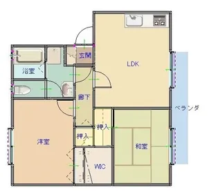 グランパレ陽向B【1階】の間取り