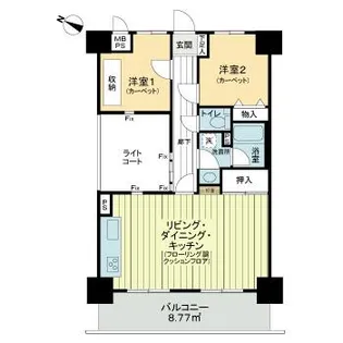 ライオンズマンション十日市場第2【3階】の間取り