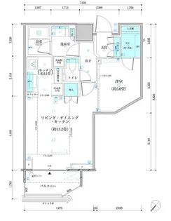 パークタワー勝どき ミッド棟【26階】の間取り
