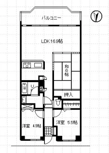ファミール高屋ヌーベルビュー【12階】の間取り