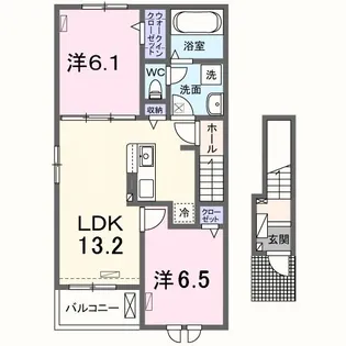 ロイヤルパーク【2階】の間取り