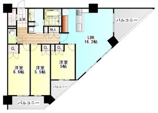 レーベン小田原 THE TOWER【12階】の間取り