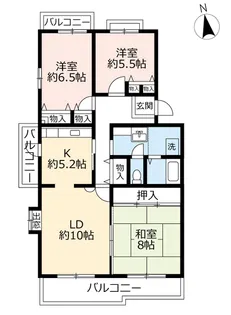 UR高槻赤大路【1階】の間取り