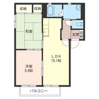 アーバンテラスB【2階】の間取り