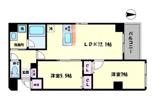 レジデンスJUKO【2階】の間取り