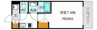 フォーリアライズ天王寺ヴァロール【2階】の間取り