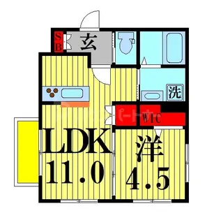 グリシーヌ五反野【3階】の間取り